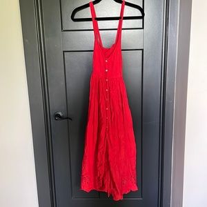 Red Free People maxi dress